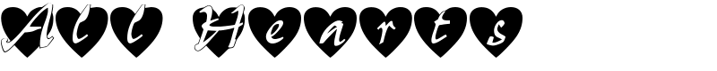 All Hearts Font