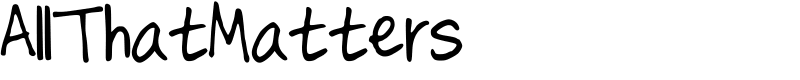 AllThatMatters Font