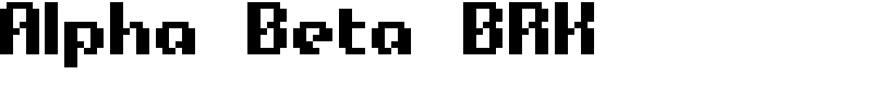 Alpha Beta BRK Font