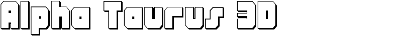 Alpha Taurus 3D Font