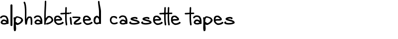 alphabetized cassette tapes Font