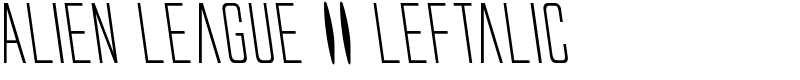 Alien League II Leftalic Font