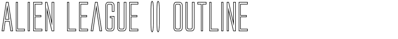 Alien League II Outline Font