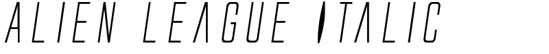 Alien League Italic Font