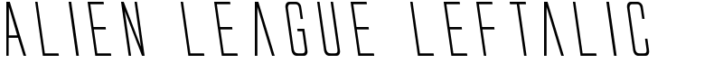 Alien League Leftalic Font