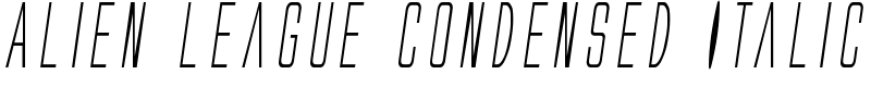 Alien League Condensed Italic Font