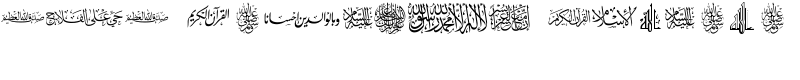 AGA Islamic Phrases Font