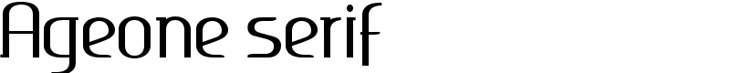 Ageone serif Font