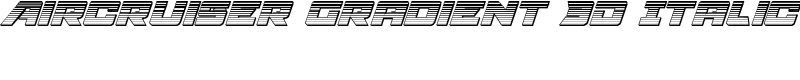 Aircruiser Gradient 3D Italic Font