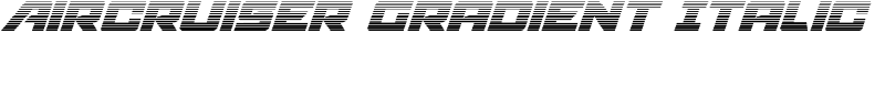 Aircruiser Gradient Italic Font