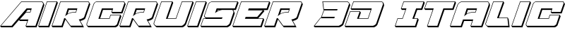 Aircruiser 3D Italic Font