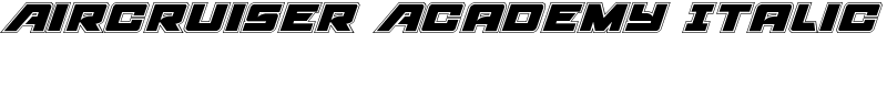 Aircruiser Academy Italic Font