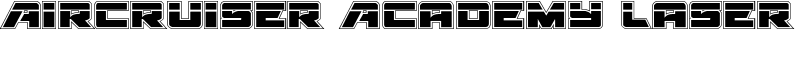 Aircruiser Academy Laser Font