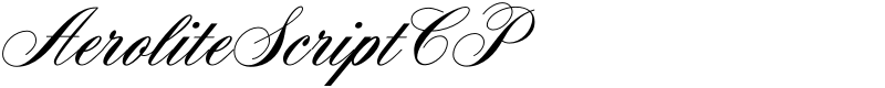 AeroliteScriptCP Font