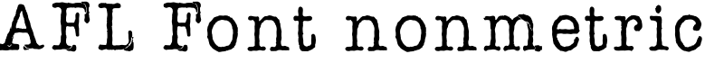 AFL Font nonmetric Font