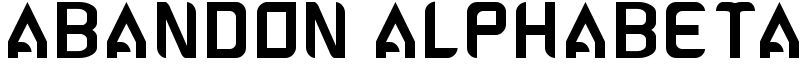 ABANDON ALPHABETA Font