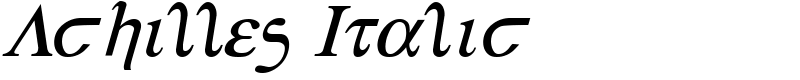 Achilles Italic Font