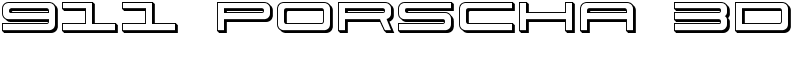 911 Porscha 3D Font