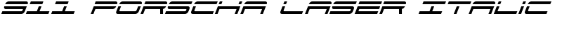 911 Porscha Laser Italic Font