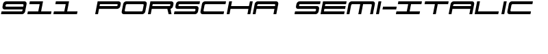 911 Porscha Semi-Italic Font