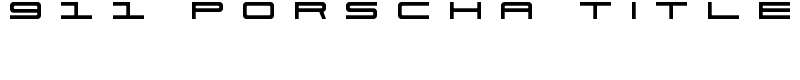 911 Porscha Title Font