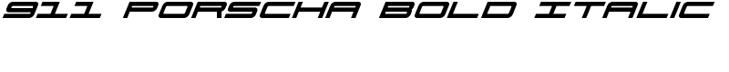 911 Porscha Bold Italic Font