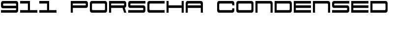 911 Porscha Condensed Font