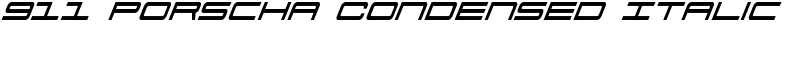 911 Porscha Condensed Italic Font