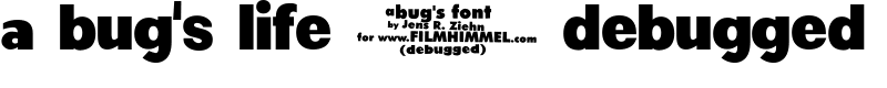 a bug's life - debugged Font