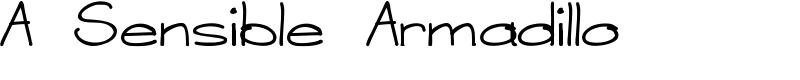 A Sensible Armadillo Font