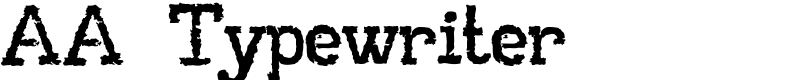 AA Typewriter Font