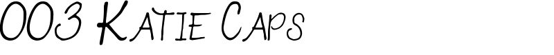 003 Katie Caps Font