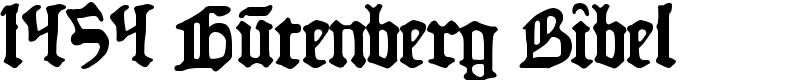 1454 Gutenberg Bibel Font