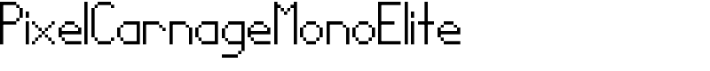 PixelCarnageMonoElite Font