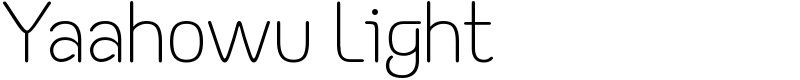 Yaahowu Light Font