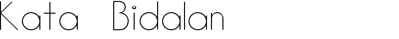 Kata Bidalan Font