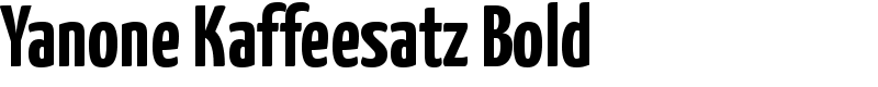 Yanone Kaffeesatz Bold Font