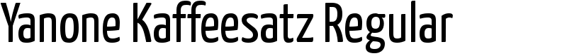 Yanone Kaffeesatz Regular Font