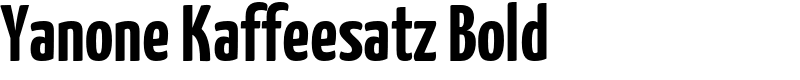 Yanone Kaffeesatz Bold Font