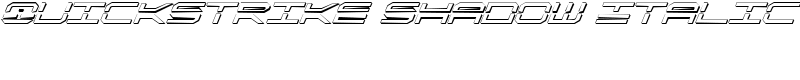 QuickStrike Shadow Italic Font