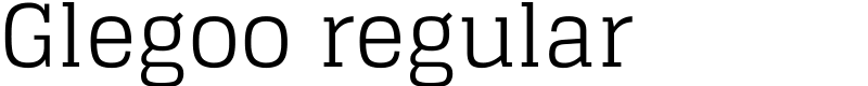 Glegoo regular Font