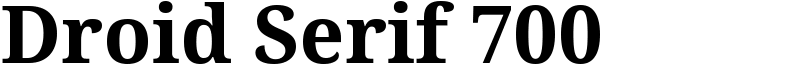 Droid Serif 700 Font