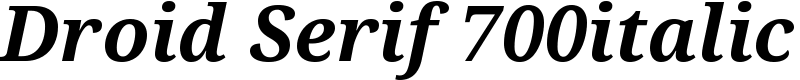 Droid Serif 700italic Font
