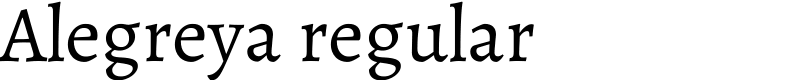 Alegreya regular Font