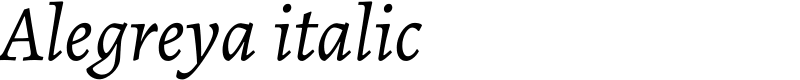 Alegreya italic Font