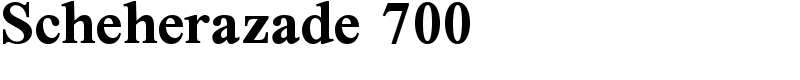 Scheherazade 700 Font