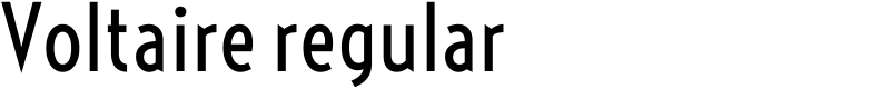 Voltaire regular Font