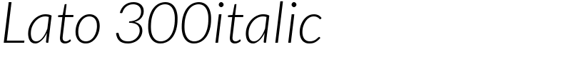 Lato 300italic Font