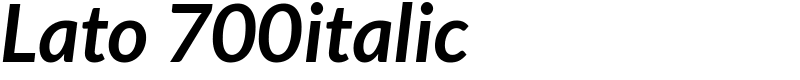 Lato 700italic Font