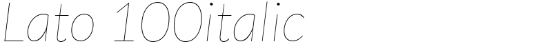 Lato 100italic Font